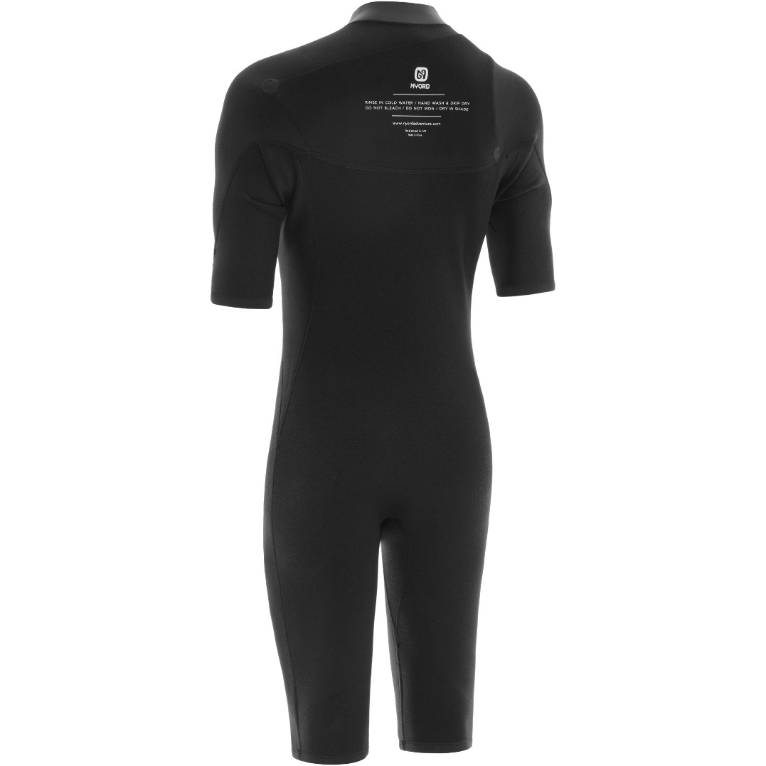 2026 Nyord Mens Solu Yulex 2/2mm Chest Zip Shorty SOLM22SLCZ001 - Black